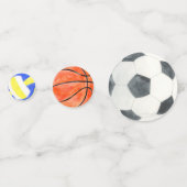 スポーツ数々のボールキッド誕生日パーティーアスレチックおもしろい コンフェッティ (正面)