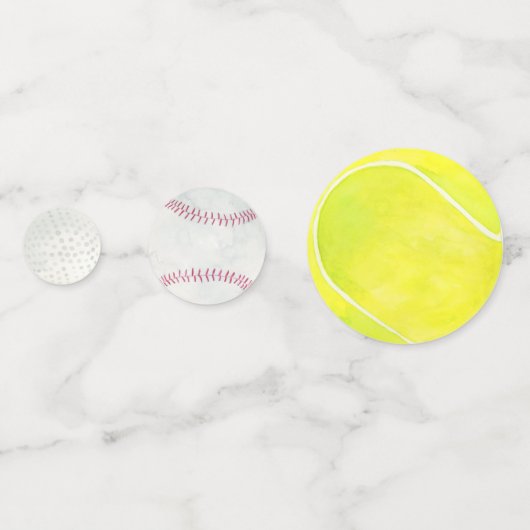 スポーツ数々のボールキッド誕生日パーティーアスレチックおもしろい コンフェッティ (裏面)