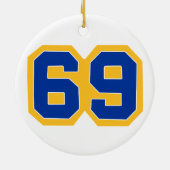 スポーツ文字付き1969オーナメントのTLHSクラス セラミックオーナメント (裏面)