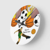 スポーツ時計 ラウンド壁時計 (傾斜)