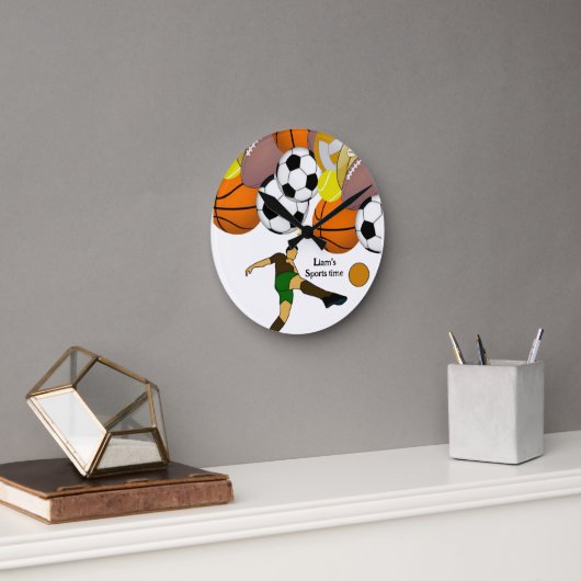 スポーツ時計 ラウンド壁時計 (オフィス)