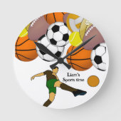 スポーツ時計 ラウンド壁時計 (正面)