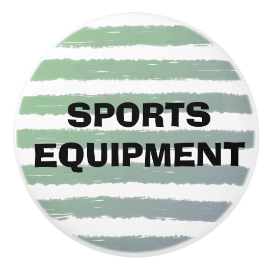 スポーツ機器グリーングレー水カラーストライプ セラミックノブ (正面)