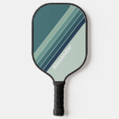 スポーツ海グリーンストライプのノスタルジック名 ピックルボールラケット (裏面)