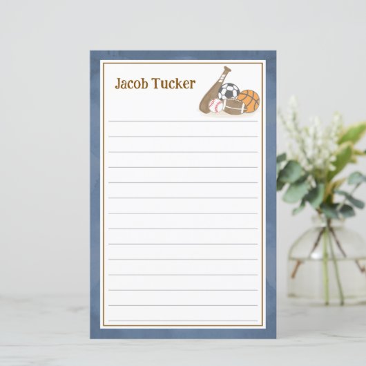 スポーツ海軍ブルーの子供たちが手紙の筆記用紙を並べた (スタンド正面)