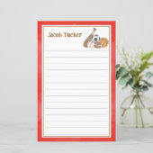 スポーツ海軍赤い子供が手紙の筆記用紙を並べた (スタンド正面)