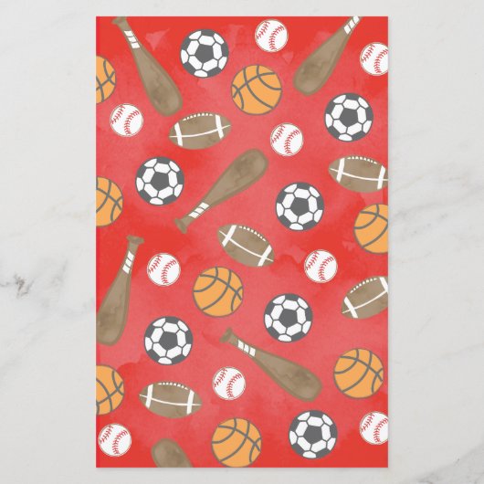 スポーツ海軍赤い子供が手紙の筆記用紙を並べた (裏面)