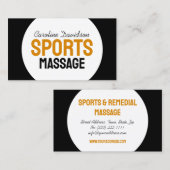 スポーツ深い組織体治癒セラピスト連絡 名刺 (正面/裏面)