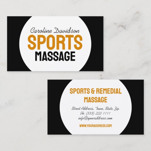 スポーツ深い組織体治癒セラピスト連絡 名刺 (正面/裏面)