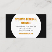 スポーツ深い組織体治癒セラピスト連絡 名刺 (裏面)