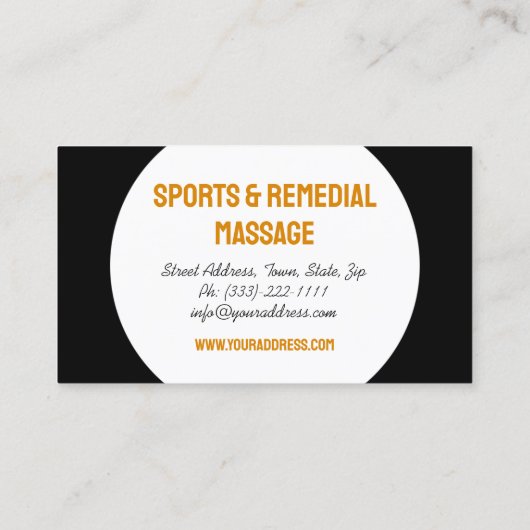 スポーツ深い組織体治癒セラピスト連絡 名刺 (裏面)