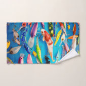 スポーツ漁師魚釣りルズフックオンブルー バスタオルセット (ハンドタオル)