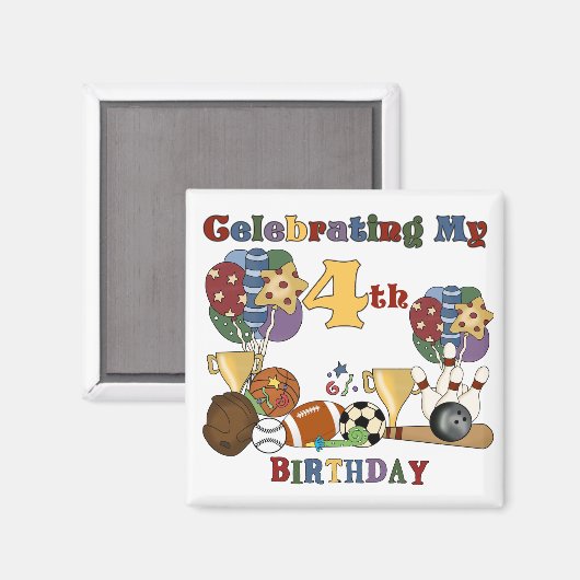 スポーツ熱狂する第4期Tシャツとギフト向け マグネット (正面/裏面)