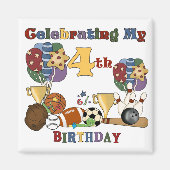 スポーツ熱狂する第4期Tシャツとギフト向け マグネット (正面)