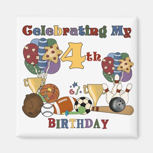 スポーツ熱狂する第4期Tシャツとギフト向け マグネット (正面)