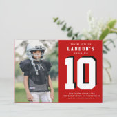 スポーツ熱狂的な子供たち写真誕生日パーティー 招待状 (スタンド正面)