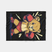 スポーツ用クマ装備品およびボクシング手袋愛好家 フリースブランケット (正面(横))