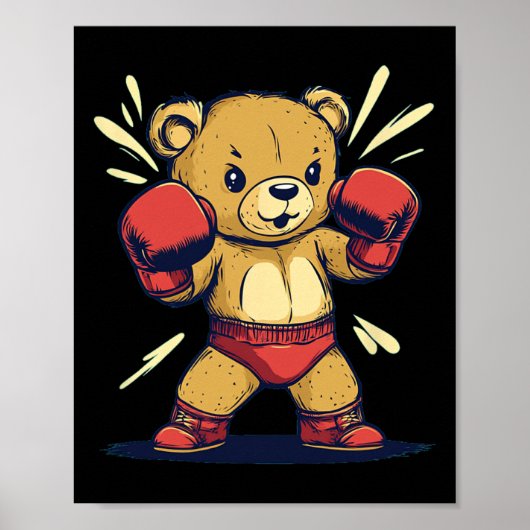 スポーツ用クマ装備品およびボクシング手袋愛好家 ポスター (正面)