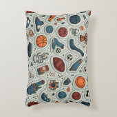 スポーツ用パターン(の模様が)ある枕 アクセントクッション (正面(垂直))