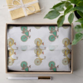 スポーツ用ヴィンテージ自転車。レトロバイクパターン 薄葉紙 (ギフト)