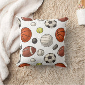 スポーツ用品パターン クッション (ブランケット)