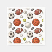 スポーツ用品パターン スタンダードカクテルナプキン (正面)