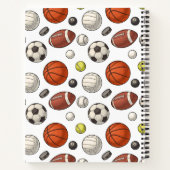 スポーツ用品パターン ノートブック (裏面)