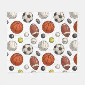 スポーツ用品パターン フリースブランケット (正面(横))