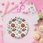 スポーツ用品パターン ペーパープレート (パーティー)