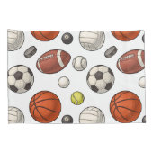 スポーツ用品パターン 枕カバー (裏面-右)