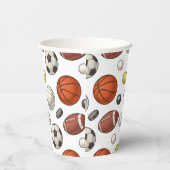 スポーツ用品パターン 紙コップ (右)