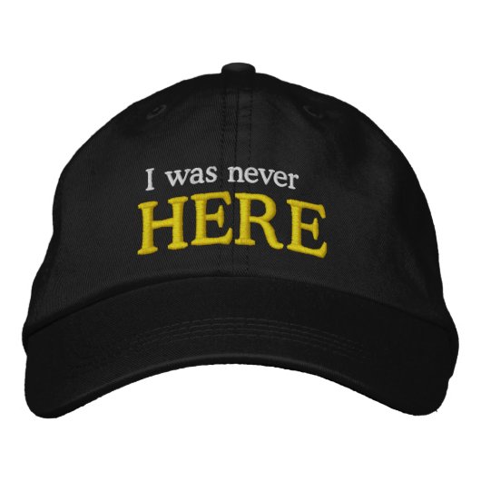 スポーツ用品 ゴルフ アクセサリー I WAS NEVER HERE 刺繍入りキャップ (正面)