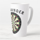 スポーツ用品 – Dartboard 1 カフェラテマグ (右アングル)