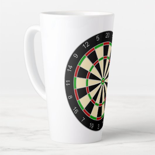 スポーツ用品 – Dartboard 1 カフェラテマグ (左アングル)