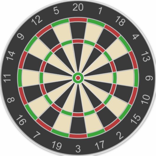 スポーツ用品 – Dartboard 1 シール (正面)