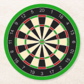 スポーツ用品 – Dartboard 1 ラウンドペーパーコースター (正面)
