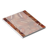 スポーツ男子のサッカーパターン ノートパッド (アングル)