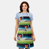 スポーツ界のキュートなチアリーダー エプロン (着用した状態)