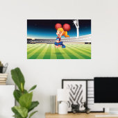 スポーツ界のキュートなチアリーダー ポスター (ホームオフィス)