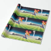 スポーツ界のキュートなチアリーダー ラッピングペーパー (アンロールド)