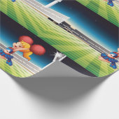 スポーツ界のキュートなチアリーダー ラッピングペーパー (角)