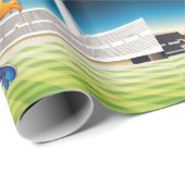 スポーツ界のキュートなチアリーダー ラッピングペーパー (ロールコーナー)