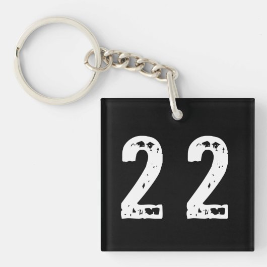 スポーツ番号22 キーホルダー (正面)