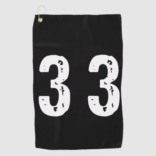 スポーツ番号33 ゴルフタオル (正面)