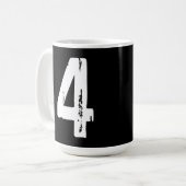 スポーツ番号4 コーヒーマグカップ (正面左)