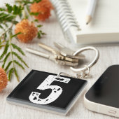 スポーツ番号5 キーホルダー (正面右)