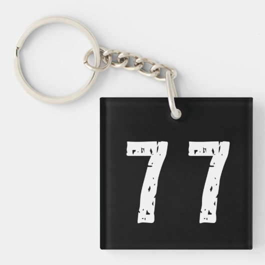 スポーツ番号77 キーホルダー (正面)