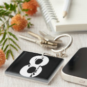 スポーツ番号8 キーホルダー (正面右)