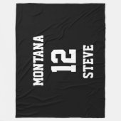 スポーツ白黒カパーソナライズされたラーLRG毛布 フリースブランケット (正面)