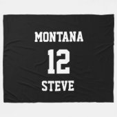 スポーツ白黒カパーソナライズされたラーLRG毛布 フリースブランケット (正面(横))